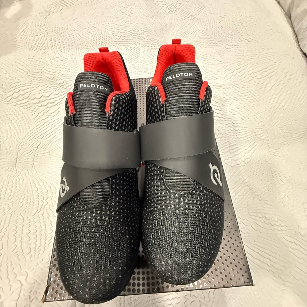 Peloton Black and Red Cycling Footwear